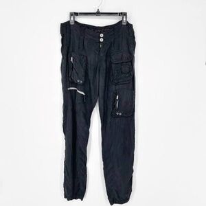 Pete & Greta Cargo Utility Pants - Silk Dark Navy - 2 Johnny Was